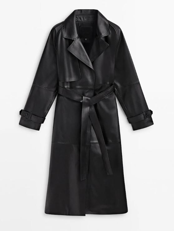 Manteau en cuir Massimo Dutti (299 euros).