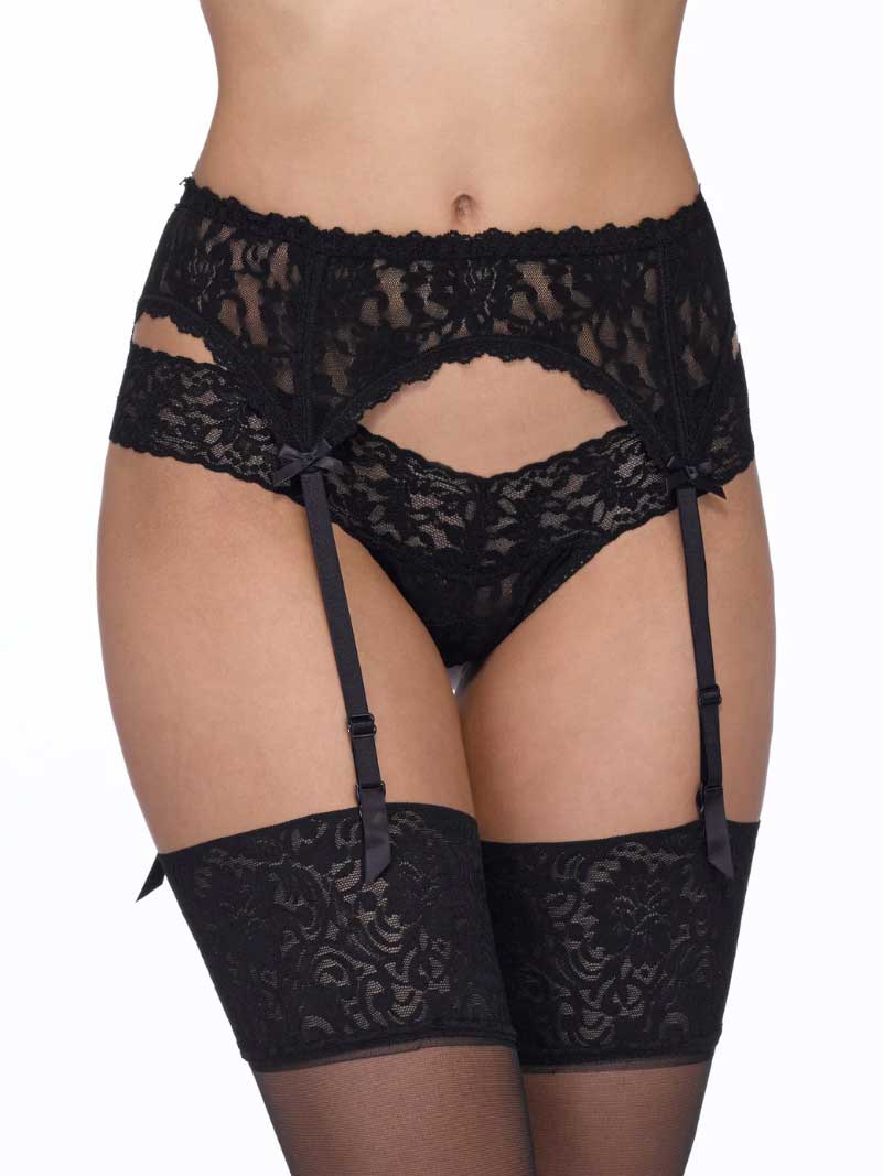 Porte-jarretelles en dentelle signature par Hanky Panky