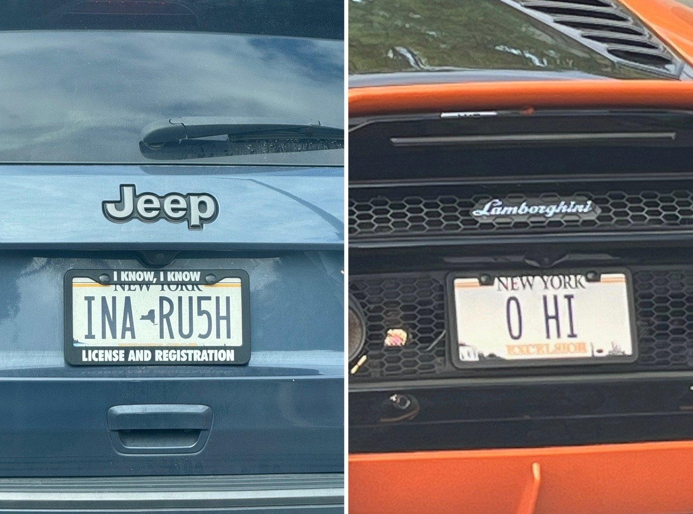 plaque d'immatriculation drôle