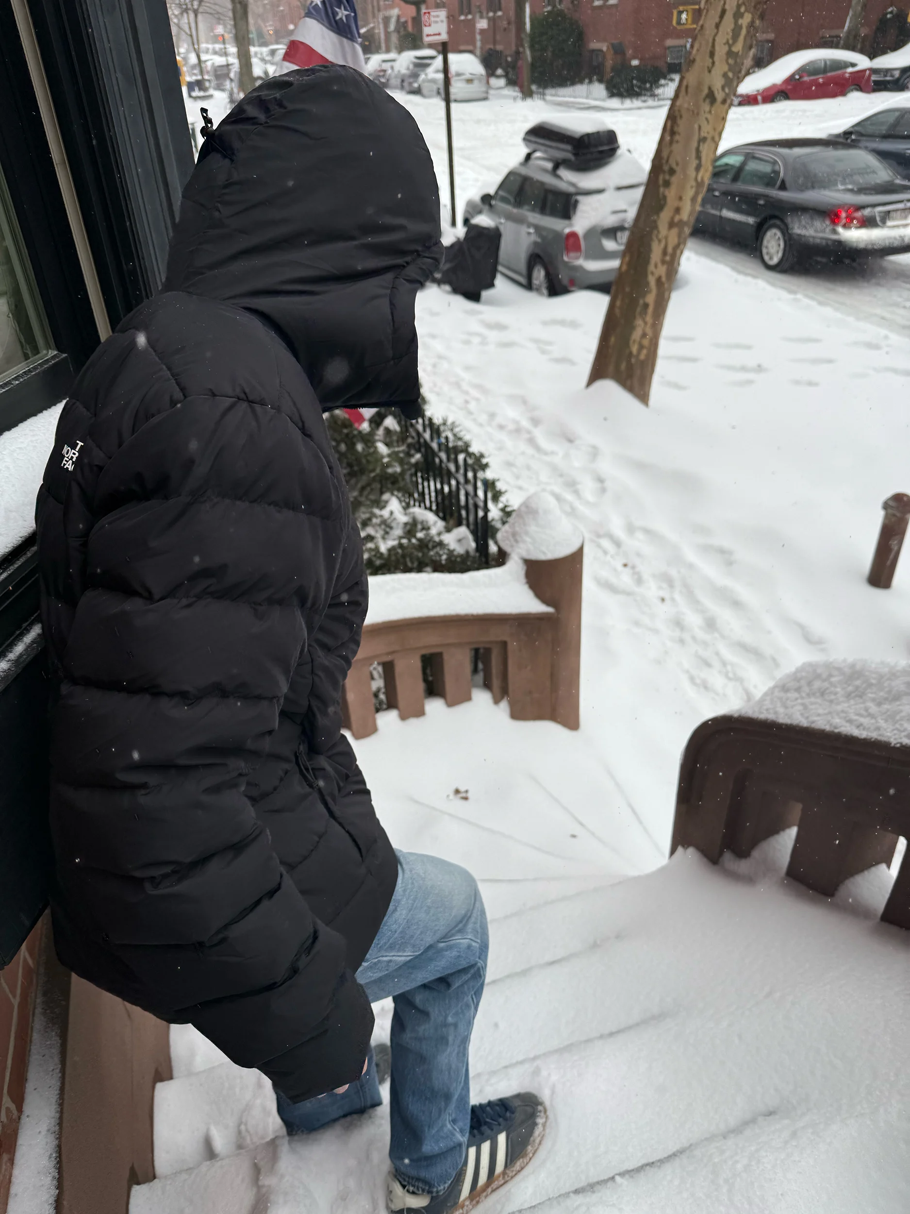 Tempête de neige à Brooklyn, New York