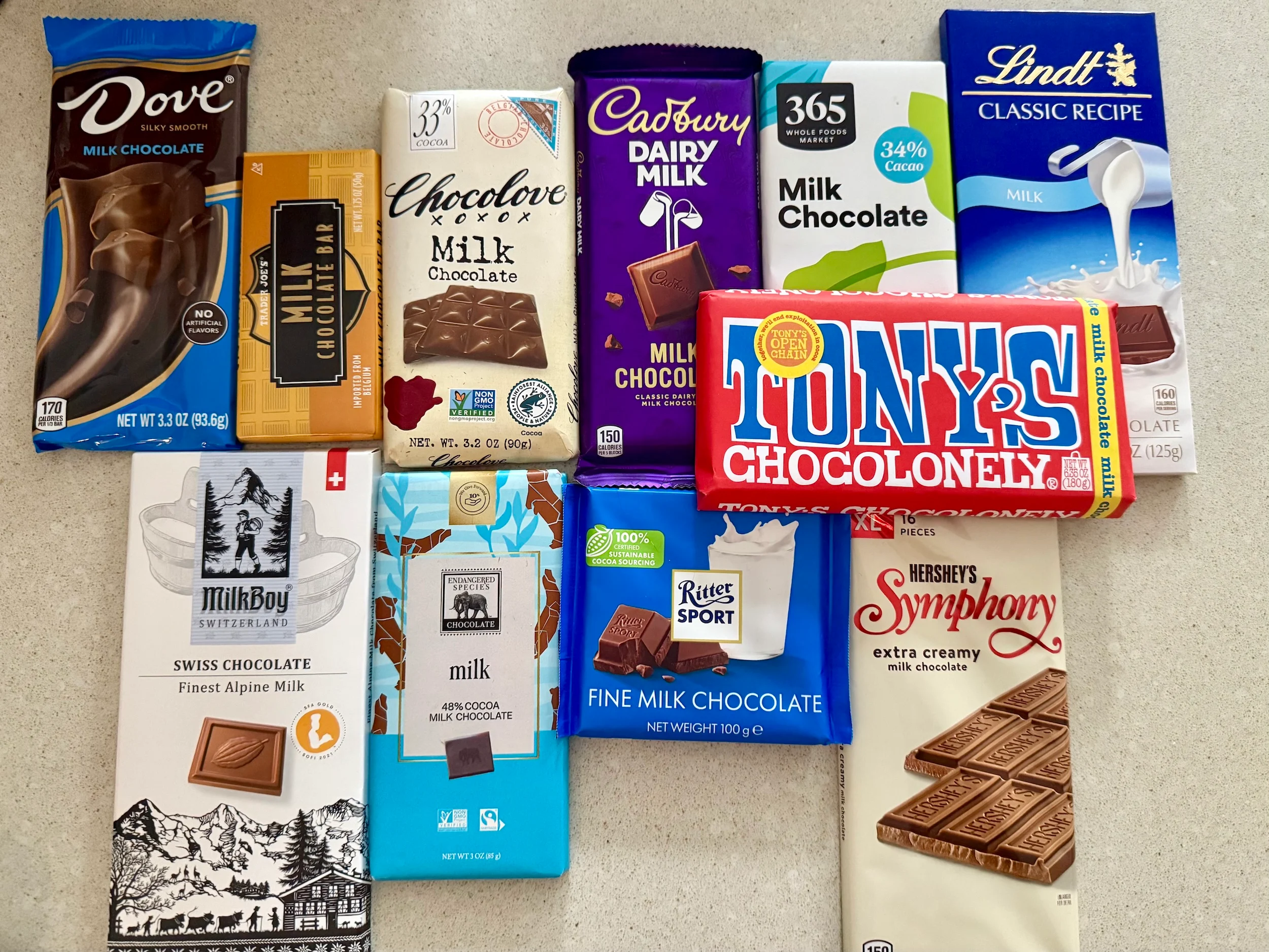 Un test de goût de chocolat au lait