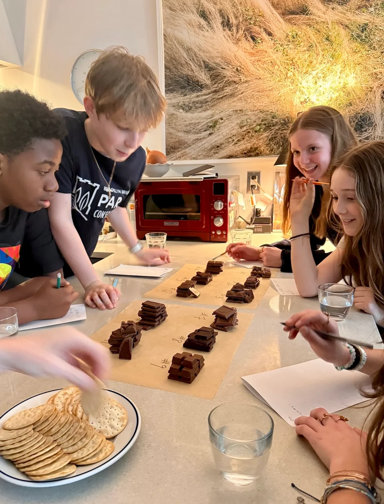 Un test de goût de chocolat au lait