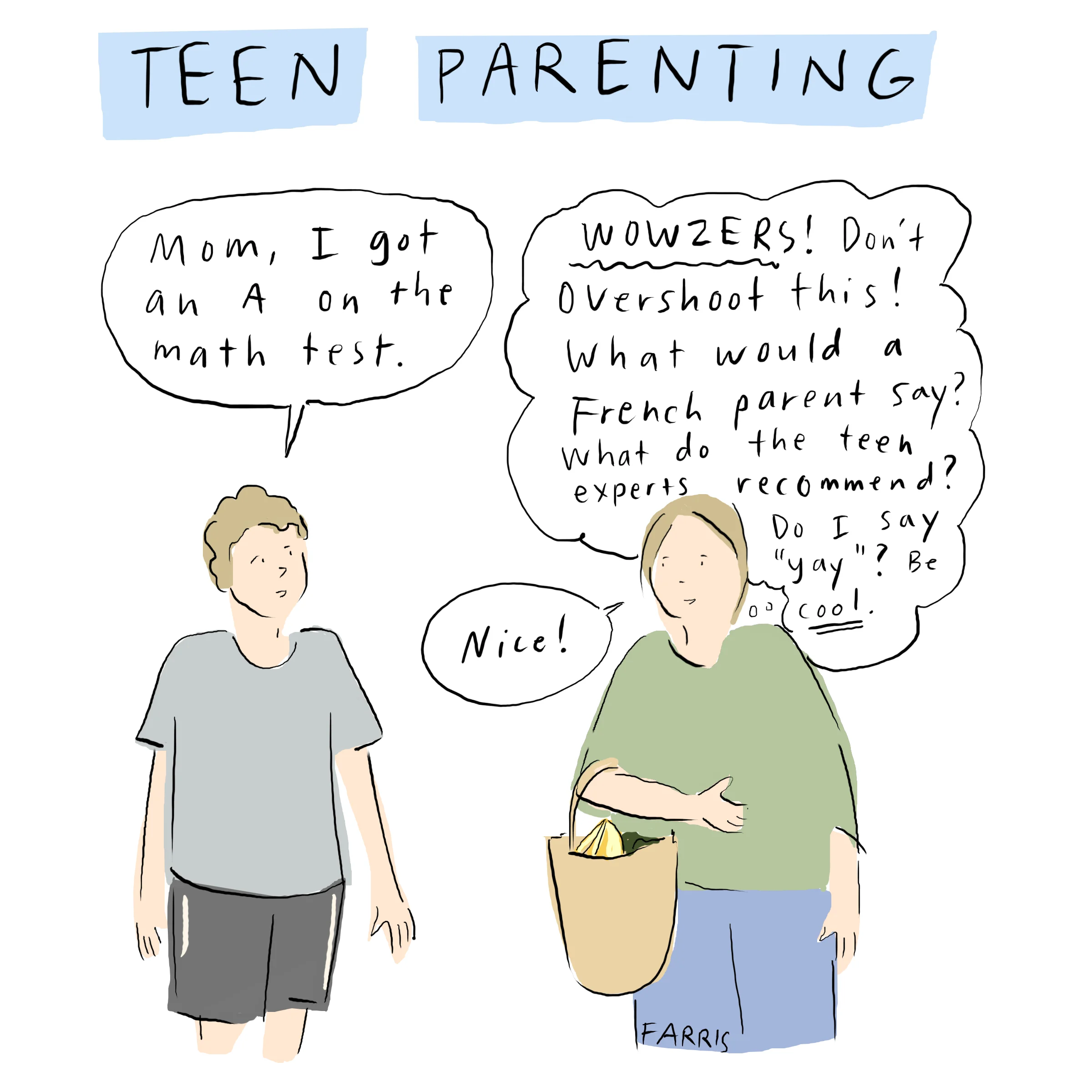 Parents adolescents Grace Farris Comic
